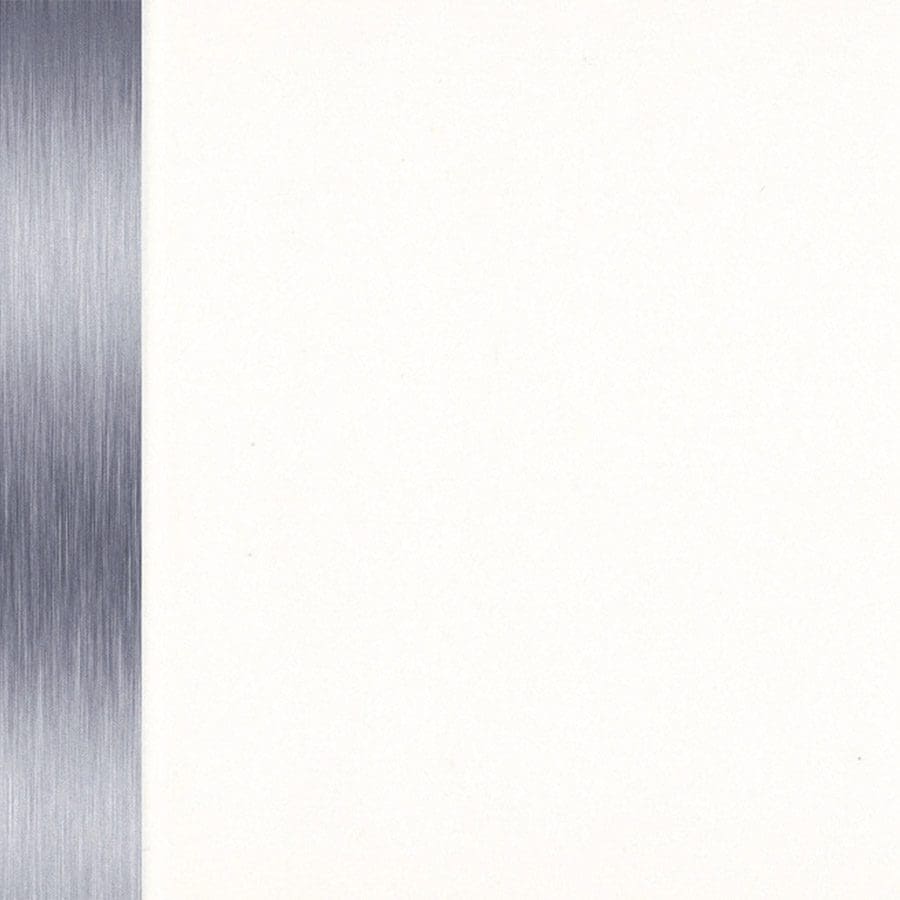 White Gloss with built in Silver strip Ceiling Panel (200mm x 2700mm x 10mm) - Image 2